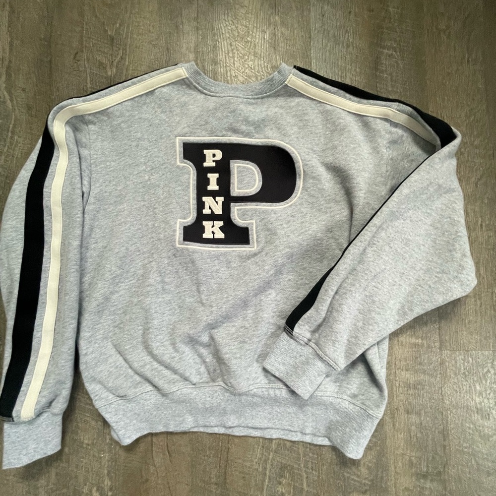 Vintage PINK Victoria's Secret Gray Crewneck Sweater